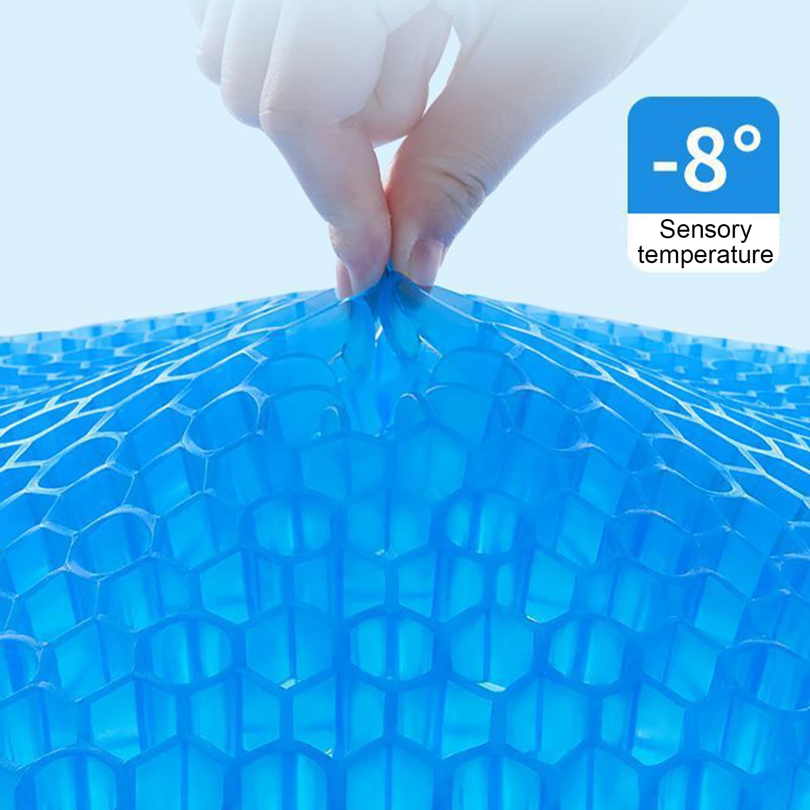 Cojín de Gel para Asiento – Suave, cómodo, Transpirable, de Almohadillas de Gel para Silla, Multifuncional, Lavable a máquina, Accesorio ergonómico para Sentarse Durante Mucho Tiempo en la
