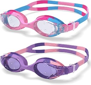 Aegend Swim Goggles for Kids 3-8 - Anti-Fog Anti-Leaking Comfort Fit Toddler Goggles for Swimming