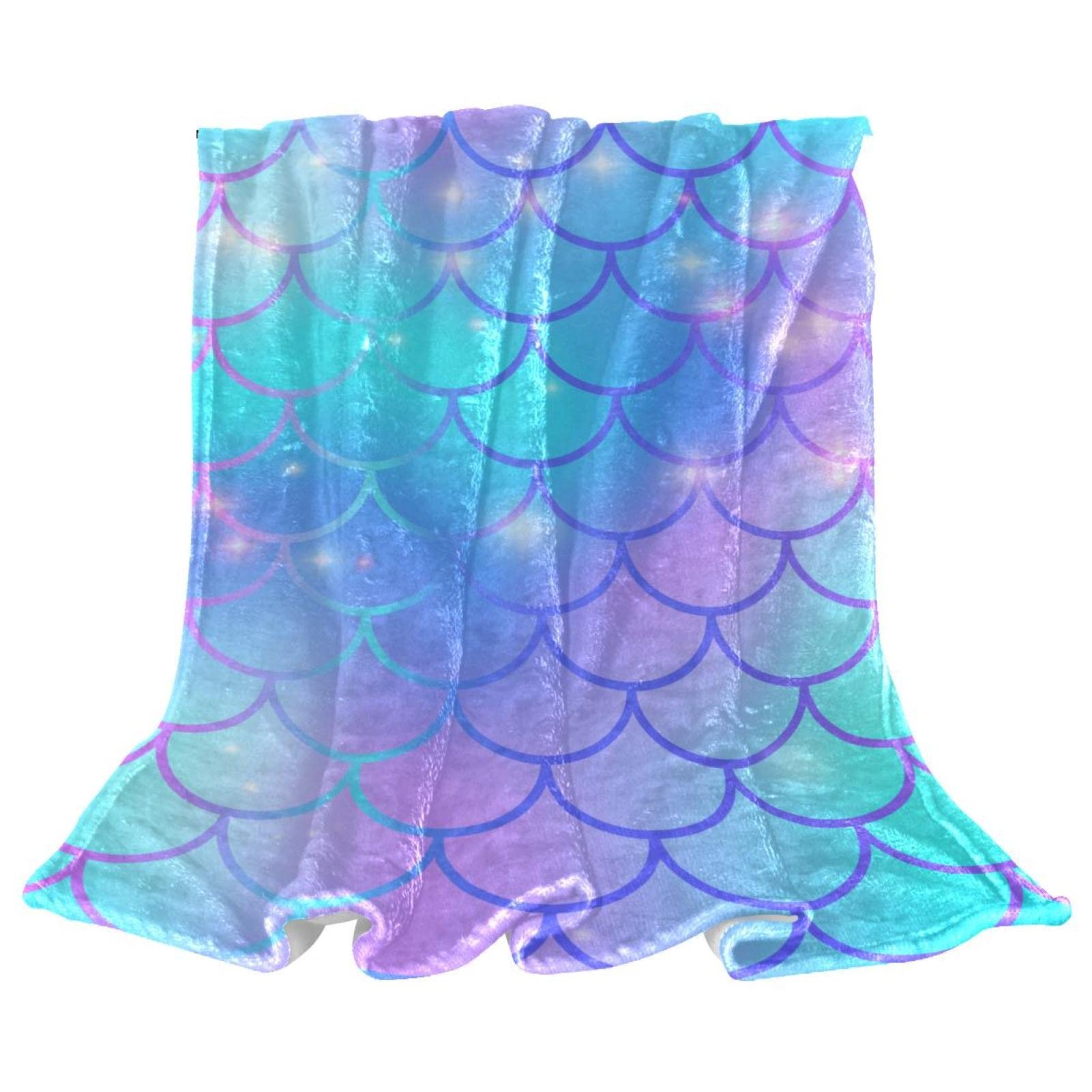 Couvre-lit TBOUOBT douillet bleu violet pour lit d'enfant et ado