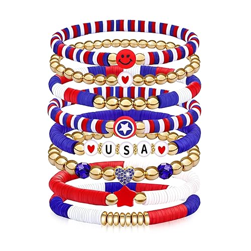4th of July Accessories for Women Men Teens Red White