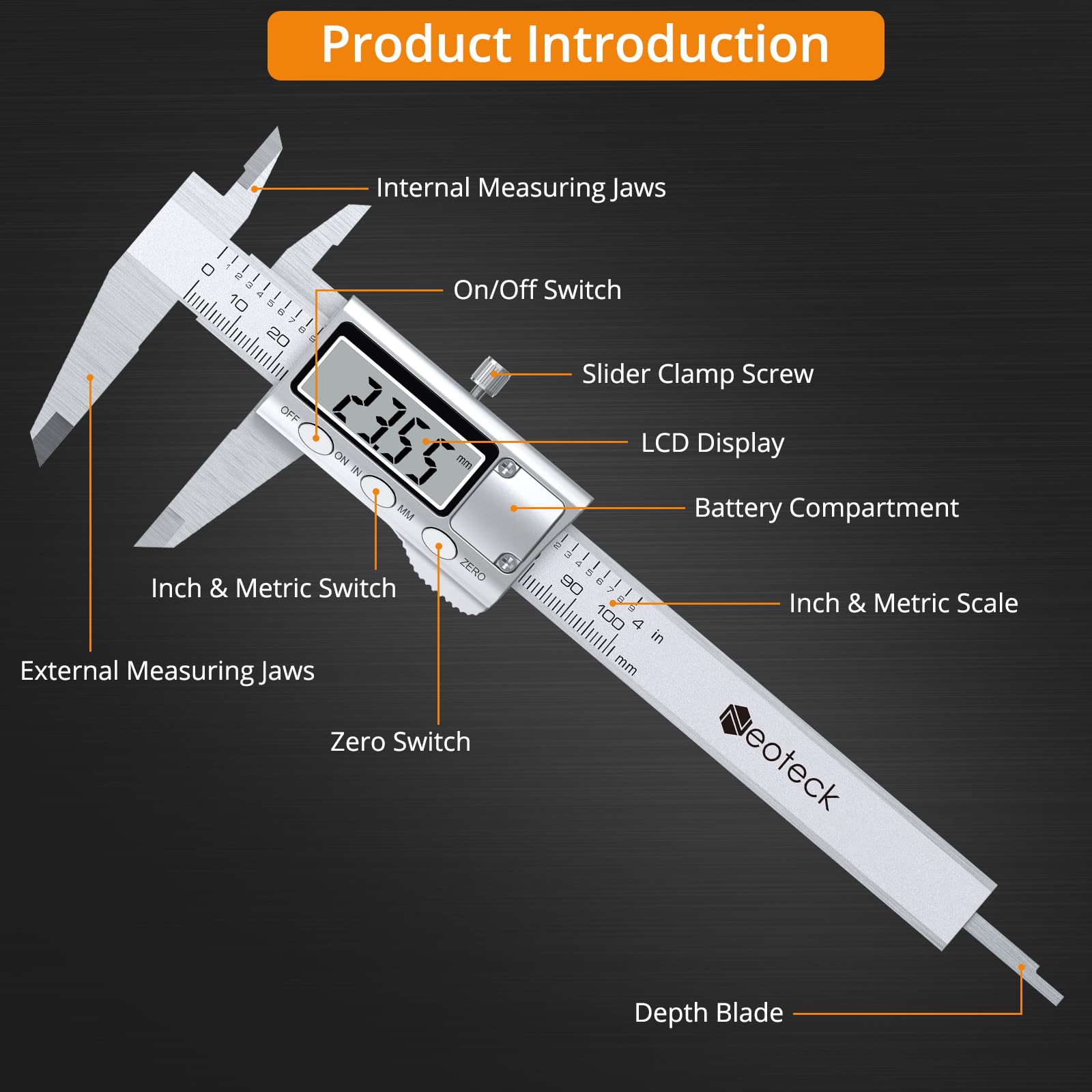 Neoteck Digital Caliper - Precision Measurement Tool -6 Neoteck Digital Caliper - Precision Measurement Tool -6