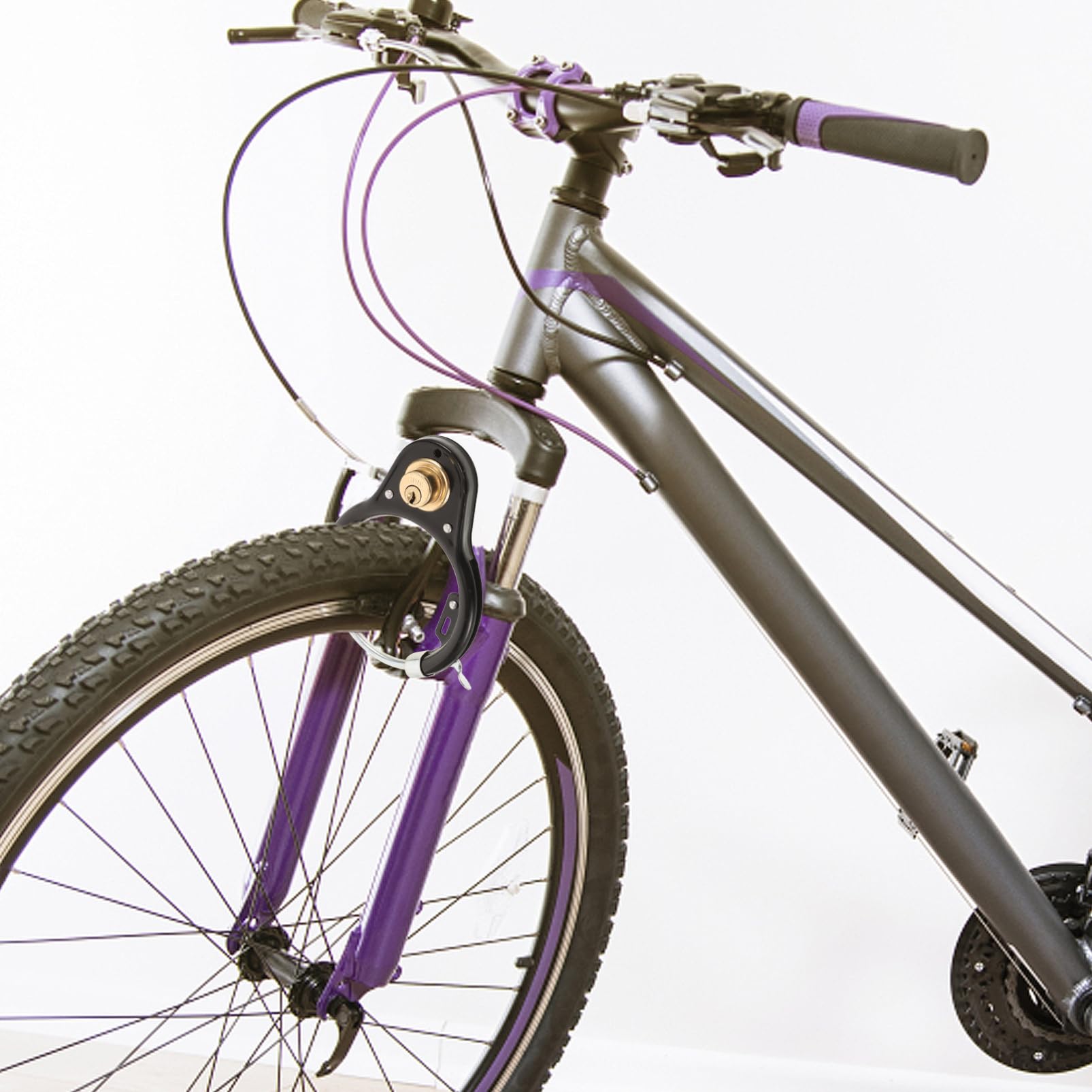 Happyyami Lucchetto per Bici in Lega di Zinco e Acciaio Resistente all Usura Adatto Mountain Bike Biciclette Standard e Scooter Facil Usare Fissare Telai o Manubri