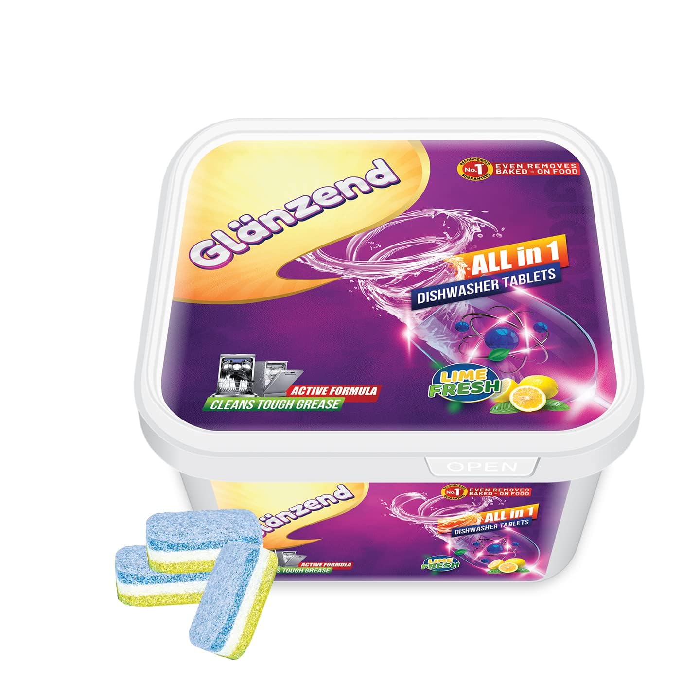 All in One Max Booster 3 layers Dishwasher Tablets | Fresh - 30 Tablets | Perfect Ever Clean & Shine-image-35