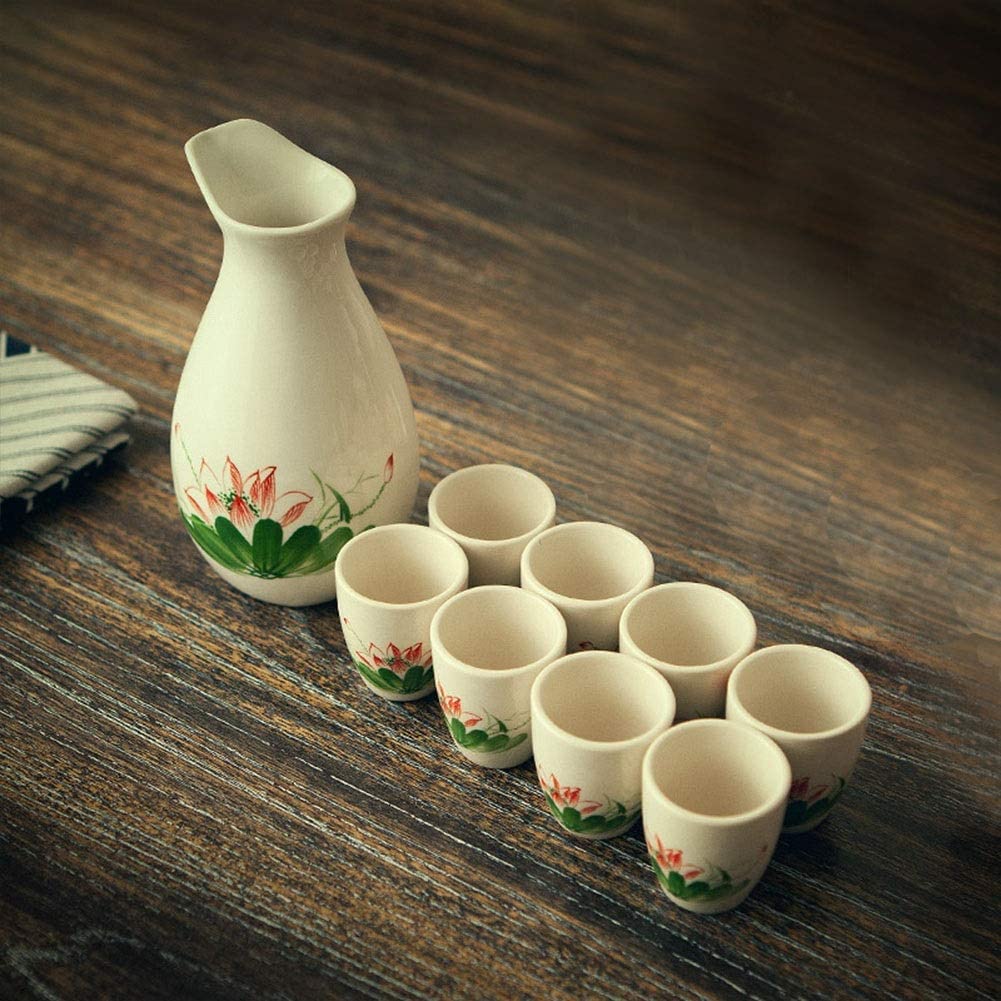 Service à saké en poterie RWRAPS : tasses assorties pour service réussi