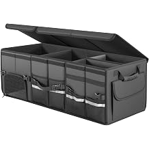 Trunk Organizer Car Organizer Leather Storage Box 3-grid Foldable