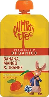 Pumpkin Tree Peter Rabbit Organics Baby Mango, Banana, and Orange, 4 oz