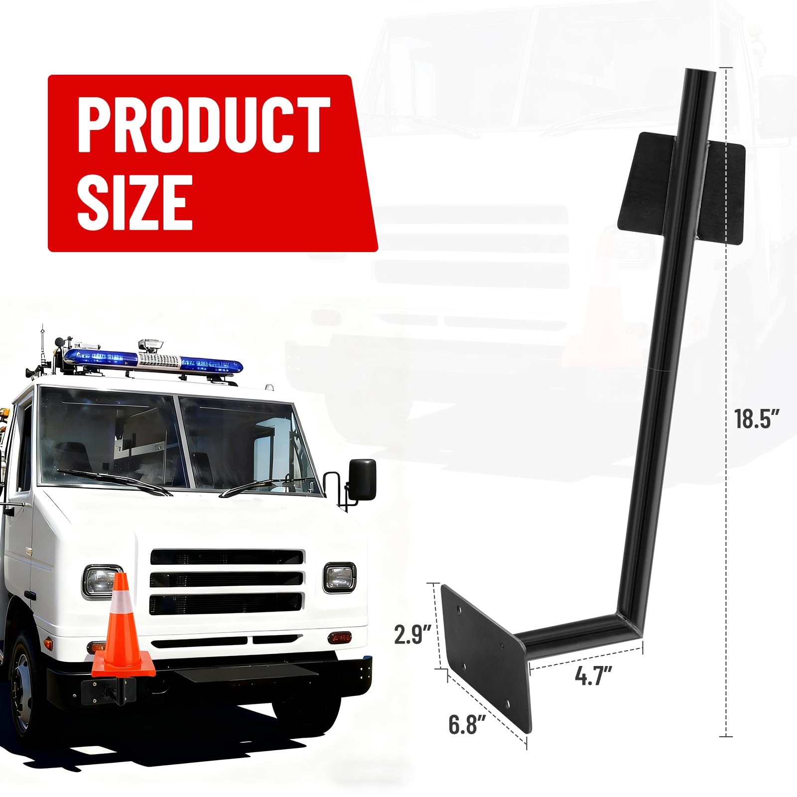 Snapklik.com : 2Pcs Traffic Cone Holder For Truck Heavy-Duty Steel Side ...