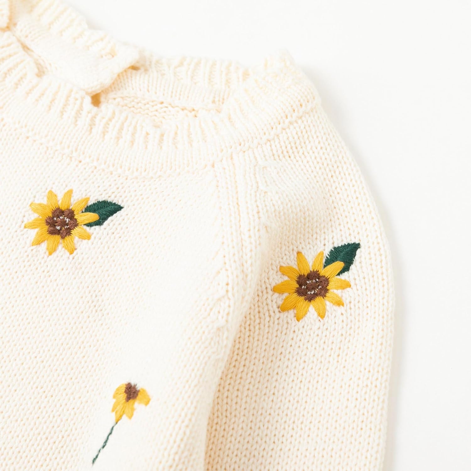 Simplee kids Baby Girls Rompers Long Sleeve Pompoms Infant Toddler Jumpsuit for Spring Fall Winter - Image 5