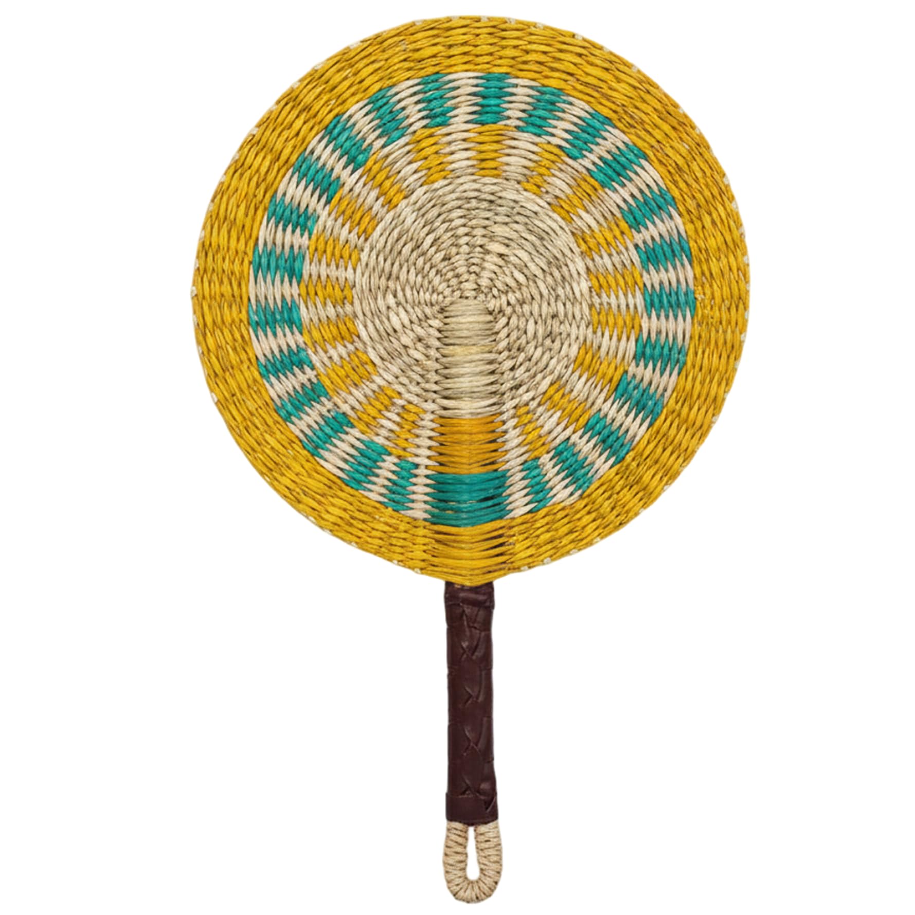 Hintyne Fan Wall Decor Wall Fan Decor, Handwoven Sea Grass Straw Vibrant for Boho Home, Unique Hanging Art, Cultural Handmade Present (25x39 Cm)