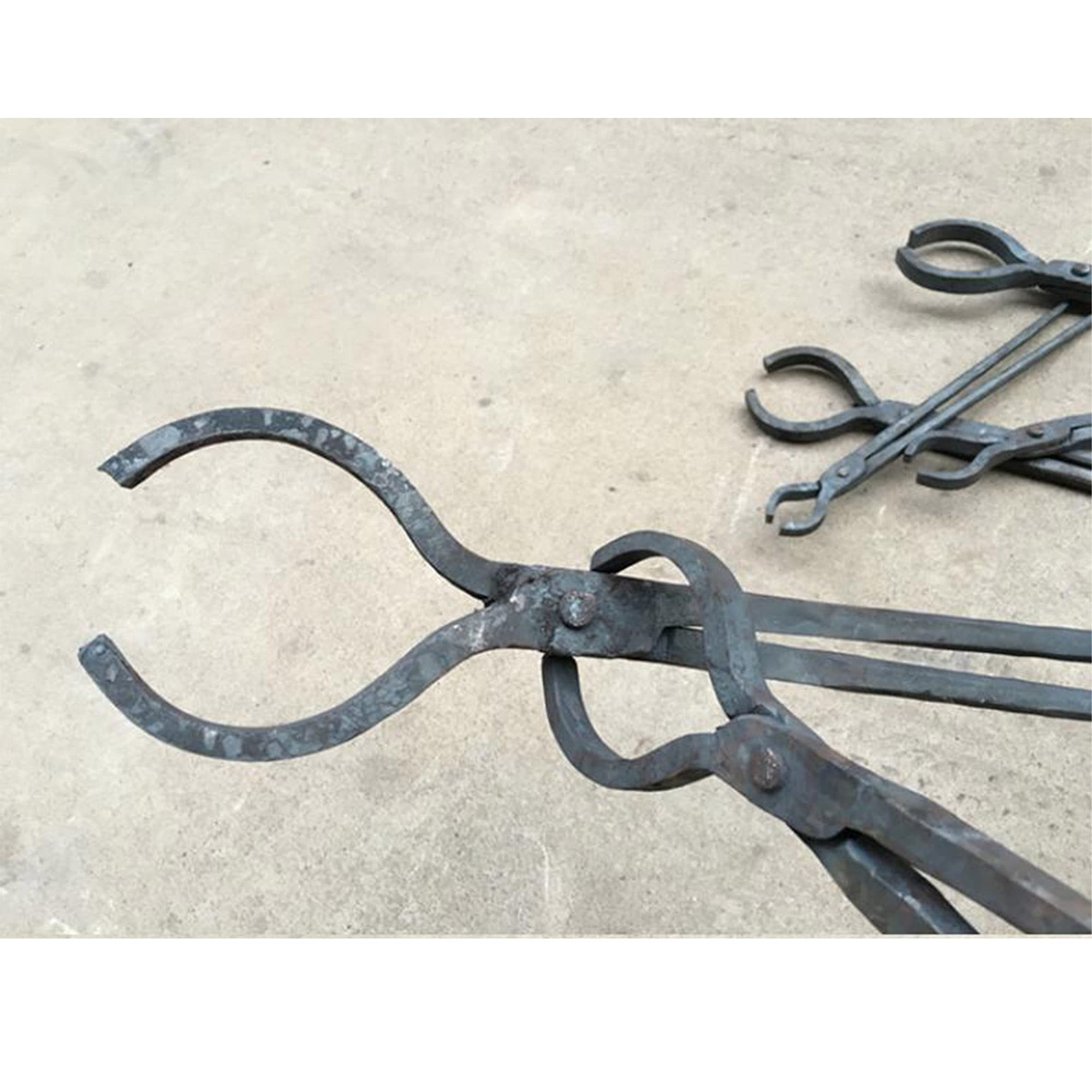 Pinza da fabbro Tenaglia per Fabbri da 440 mm Pinza da fabbro dal naso tondo per strumento incudine Morsa Fucina Pinza da fabbro per Ingegnere Fabbro Forge