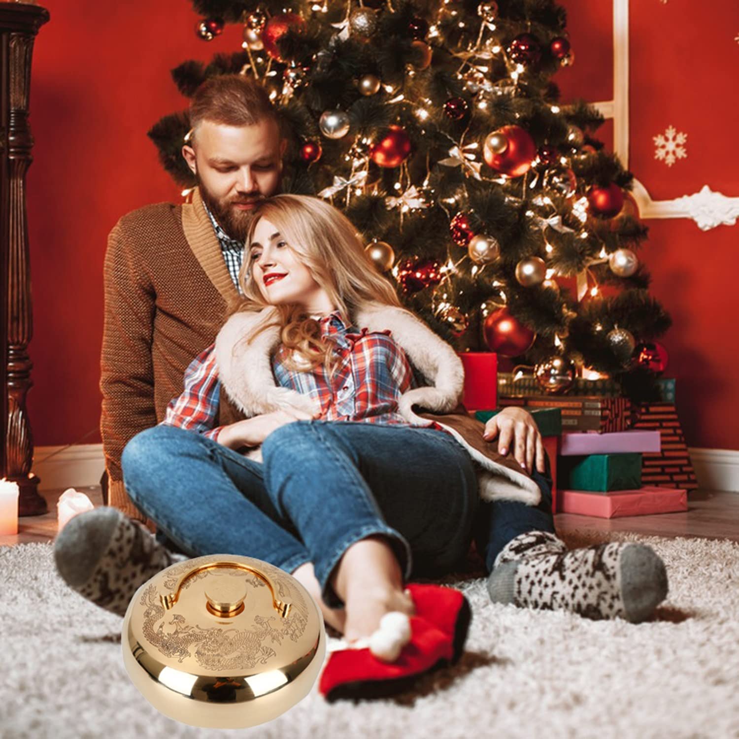 Hot Water Bottles for Men Hand & Feet Warmer Hot Water Bottle Copper Leak-Proof for Hot Compress and Heat Therapy 0.6/1/1.5/2/3l Large Capacity(22cm/3l)