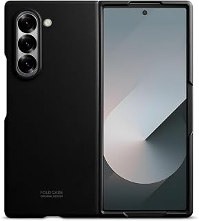 DailyObjects Black Air Skin Slim Case Cover for Galaxy Z Fold 6 Polycarbonate TPU Slim Back Cover Anti Shock, Scratch Resistant Sturdy Design Full Body Protection Wireless Charging