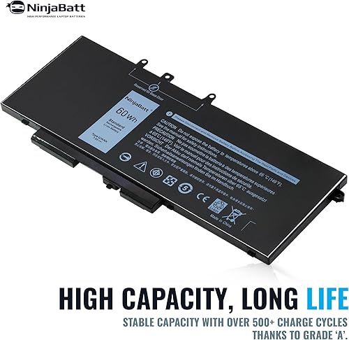 Miniatura 6 de NinjaBatt - Batería GJKNX para Dell Latitude 5480, 5580, 5280, 5590, 5490, E5480, E5580, E5490, E5590, Precision 15, 3520, 3530 Series GD1JP,