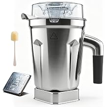 48oz Stainless Steel Blender Container Replacement - Compatible with Vitamix 5200 750 6300 Vm0103 Vm0197 E310 A2500,Fits All Full-Size Vitamix Blenders Built-in Chip,
