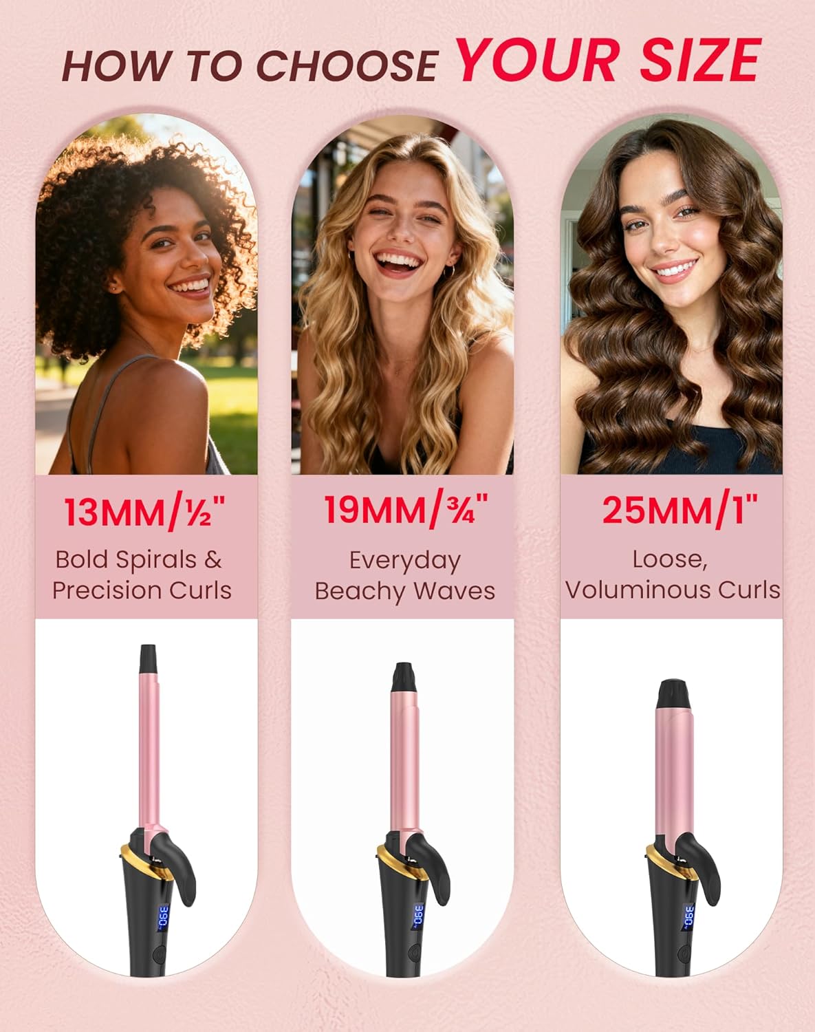 Ukliss Mini Curling Iron for Short Hair with Anti-Scald Tip, 30s Fast Heat & Dual Voltage for Travel, Creates Soft Waves & Curls on Short to Medium Hair, Includes EU/UK Adapter (Black, 1 inch) - Image 9