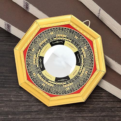 Miniatura 12 de Espejo Bagua, Feng Shui, espejo convexo chino tradicional para puerta de protección, suerte al aire libre para casa y negocios, buena suerte