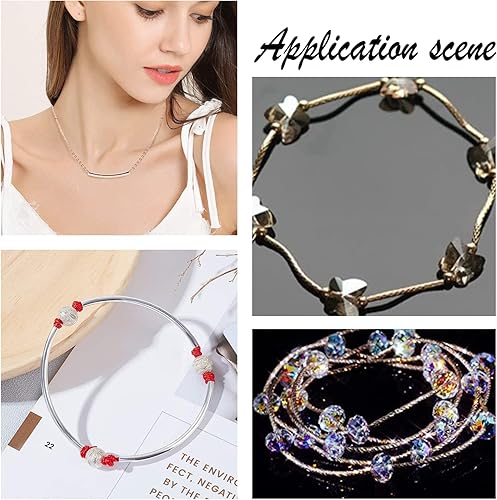 Miniatura 7 de UNICRAFTALE 40 cuentas de tubo de acero inoxidable de 5 tamaños de 0.630-1.772 in de largo, cuentas curvadas de tubo de fideos, cuentas de tubo