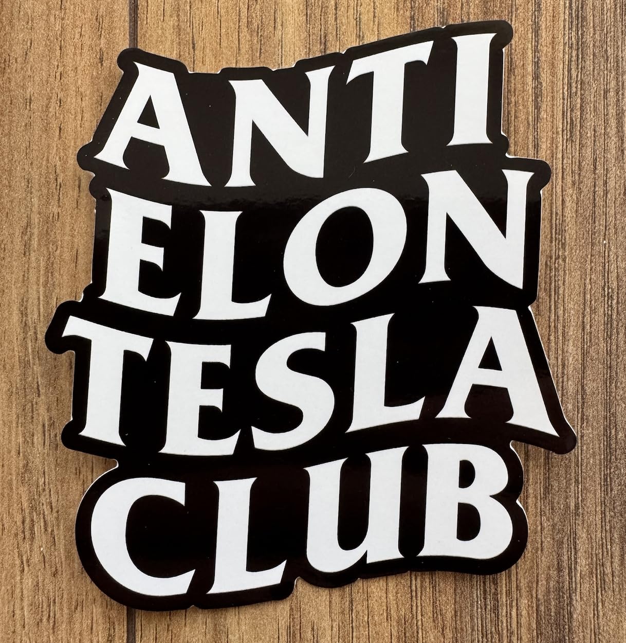 Adesivo Anti Elon Tesla Club - Sticker Divertente Per Paraurti Auto - Foto 12