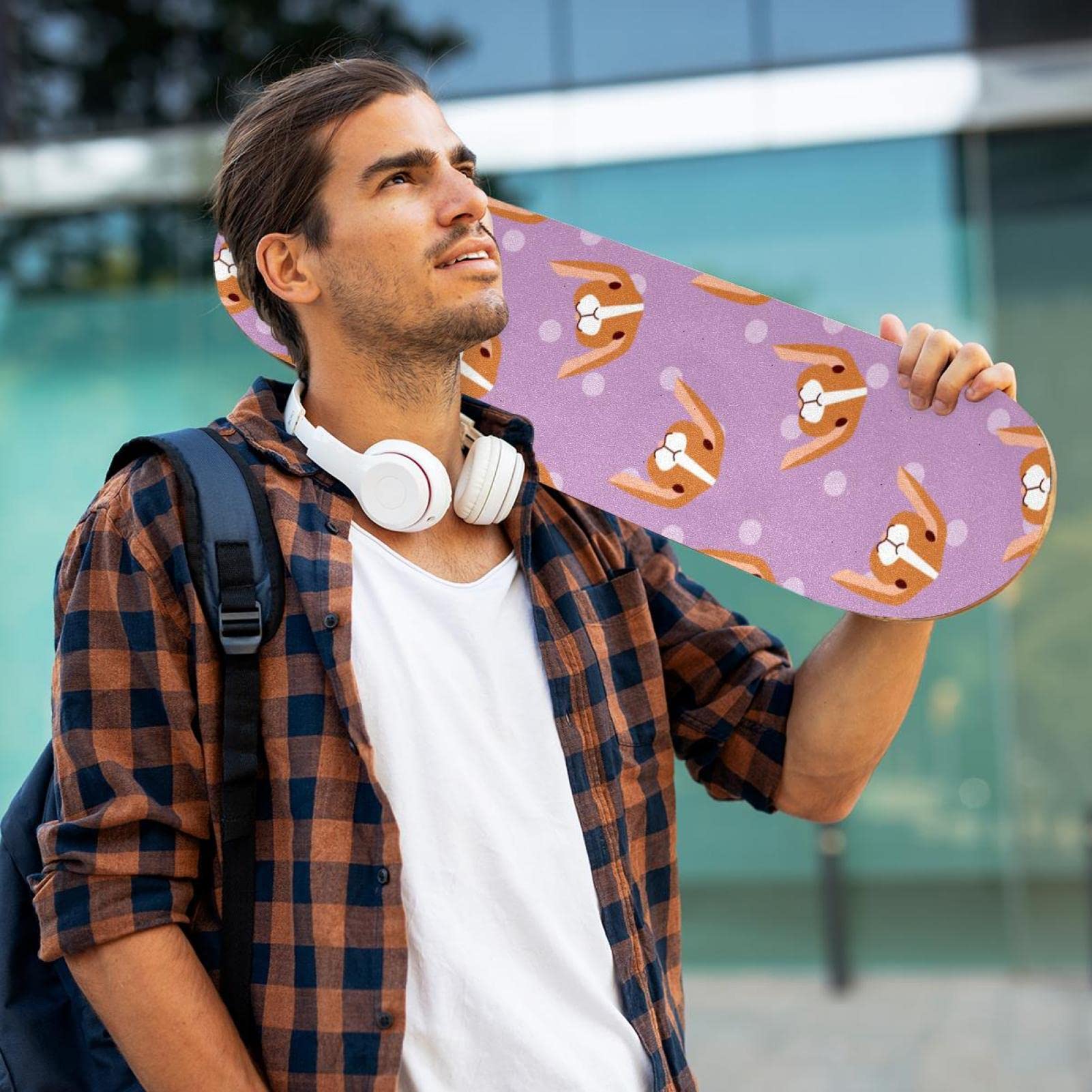 Pink Pet Lot de 2 feuilles de papier abrasif pour planche de skateboard et longboard