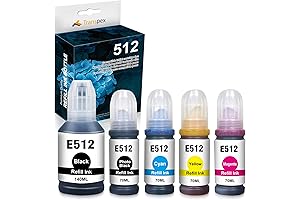 Premium ET-7750 512 Series Ink Bottle Replacement for Expression Premium ET-7700 ET-7750...