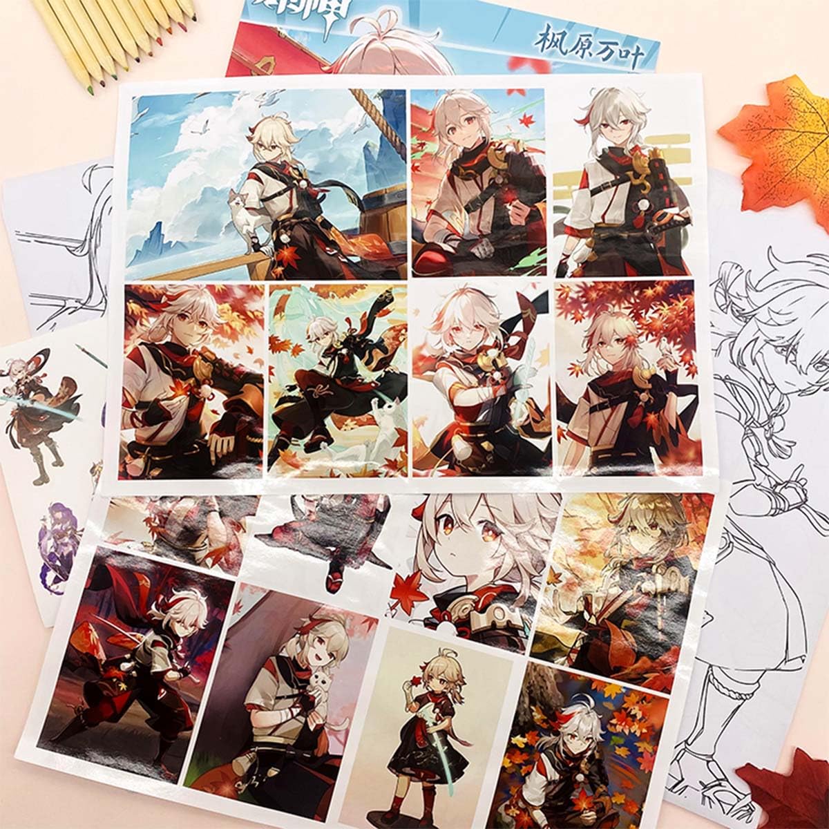 Amazon.co.jp: 原神 塗り絵 手描き本 フォルカロス 魈 (しょう) お