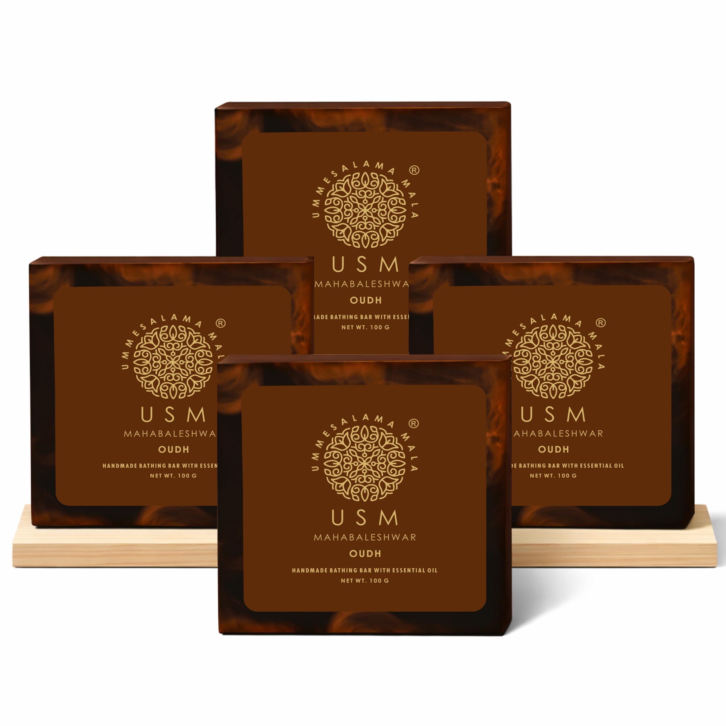 USM Mahabaleshwar Oudh Deep Cleansing Hydrating Bath Soap Set of 4 Body Cleansing Handmade Soaps for Bath-image-26