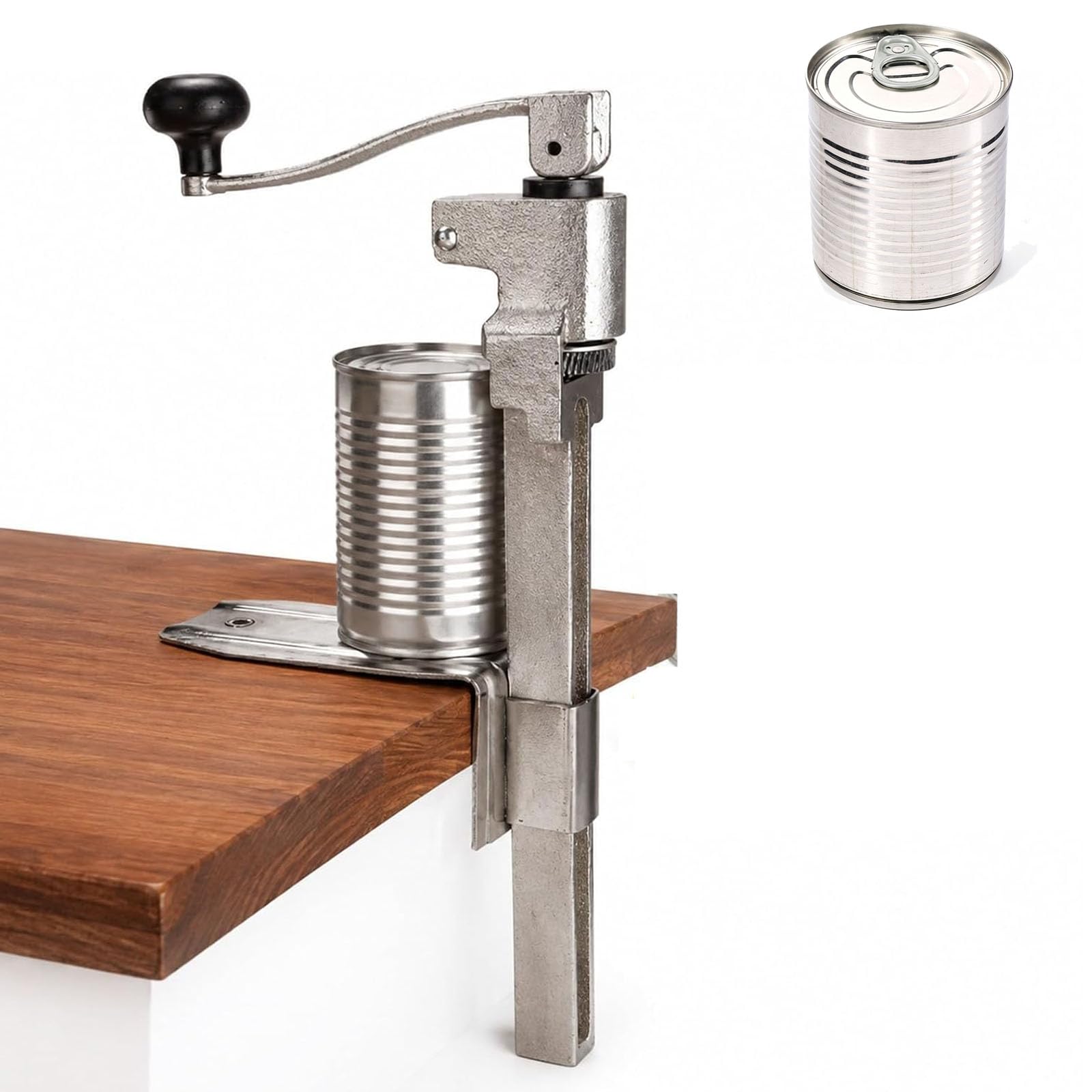 Apriscatole Industriale, Apriscatole Manuale da Tavolo, con Base Rimovibile, in Acciaio Inossidabile, Design Ergonomico, per Scatole di Grandi Dimensioni, Ideale per Ristoranti, Bar E Uso