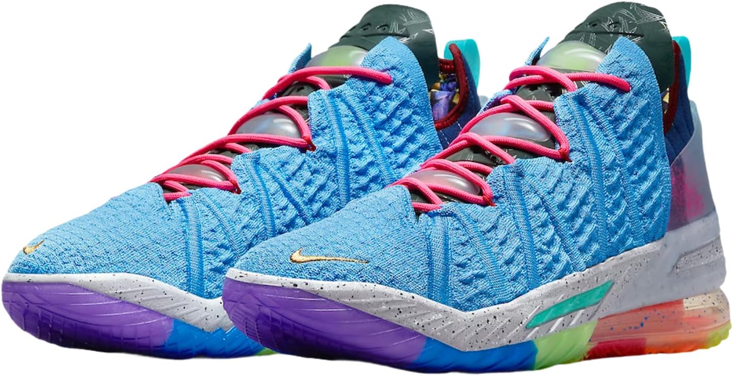 Nike Lebron 18"1 Thru 9" Light Blue Multicolor DM2813-400 Men's Basketball