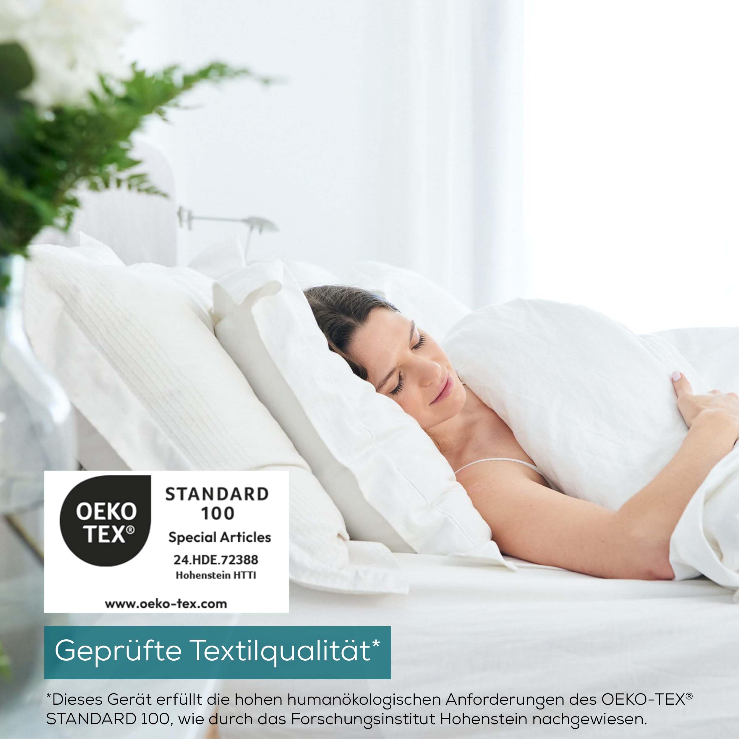 Beurer UB 60 Wärmeunterbett, Made in Europe, Ober- und Unterseite hergestellt aus 80 % recyceltem Material, kuschelig weich, 150 x 80 cm, Abschaltautomatik, 4 Temperaturstufen, waschbar