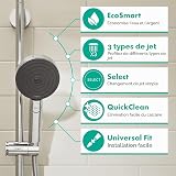 hansgrohe Pulsify Select S - Pommeau de douche économie d'eau avec 9 l/min (EcoSmart), Douchette à main avec 3 types de jet (Edition Relaxation), Douchette ronde (diamètre 105 mm), Chromé - 3