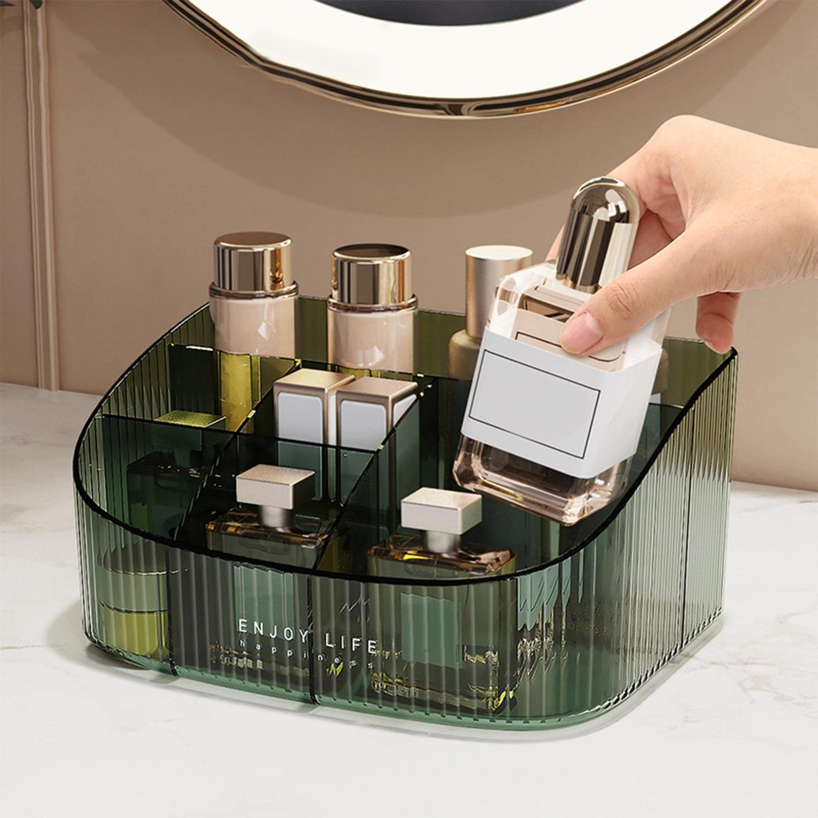 LOOM TREE® Makeup Brush Holder Bathroom Organizer Case for Bedroom Sundries Large and White | Household Supplies & Cleaning | Home Organization | Storage Boxes 1