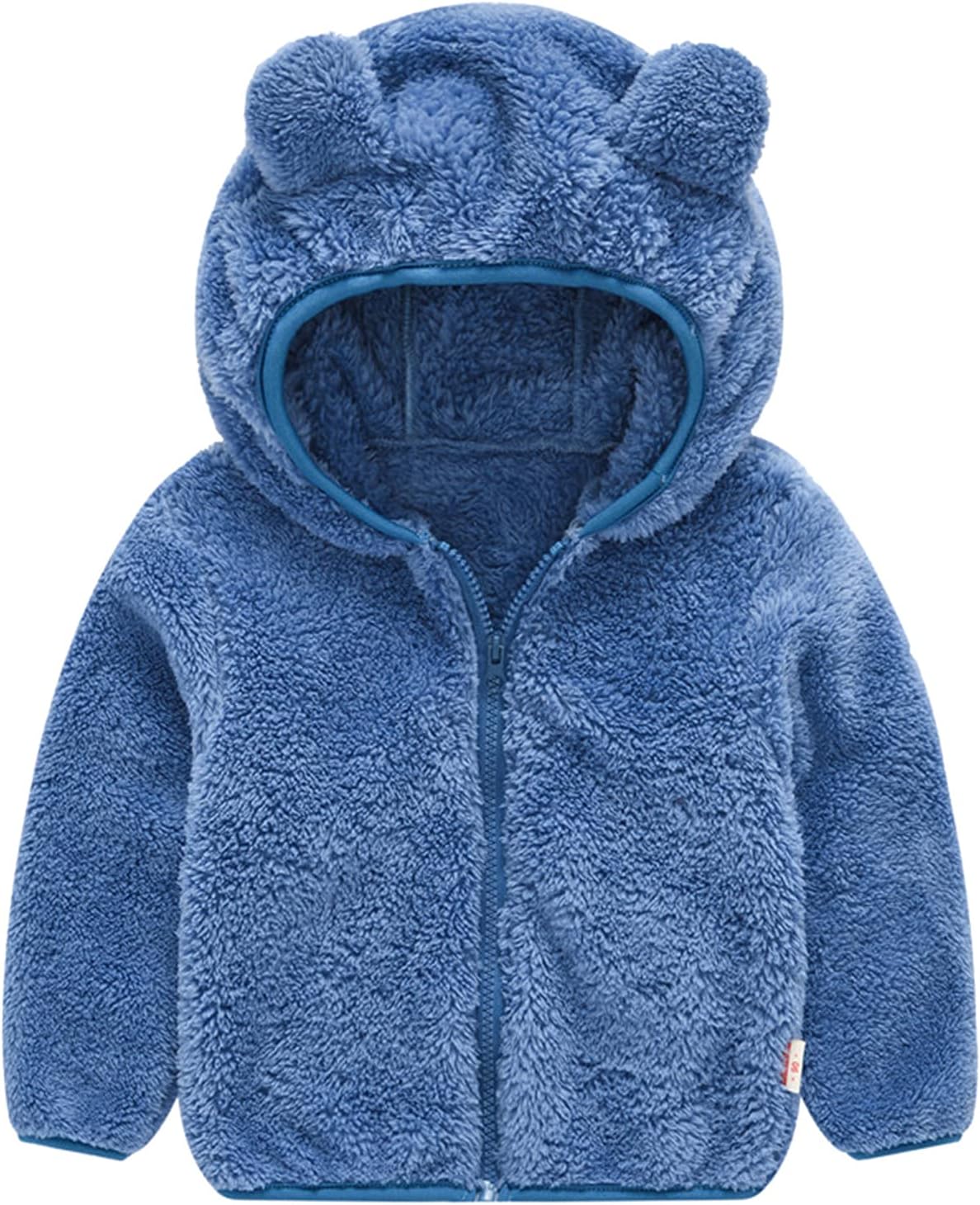 Toddler Kids Coat Outerwear Fleece Children Jacket Tops Thick Solid Infant Clothes 18M-12Y