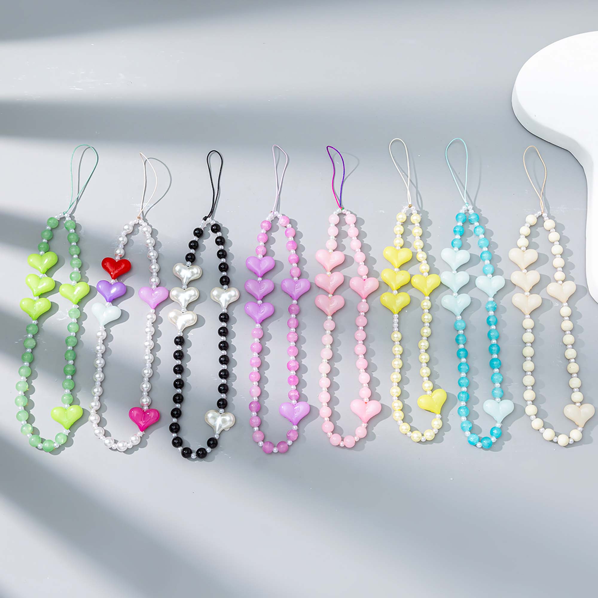 3 Pièce 3 Styles Breloques De Téléphone Mignonnes Noires Sangle De