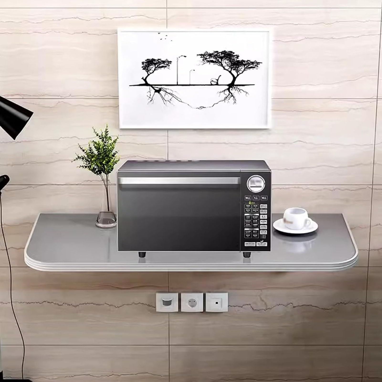 Table de buanderie rabattable en inox pour en finir avec le manque de place au mur