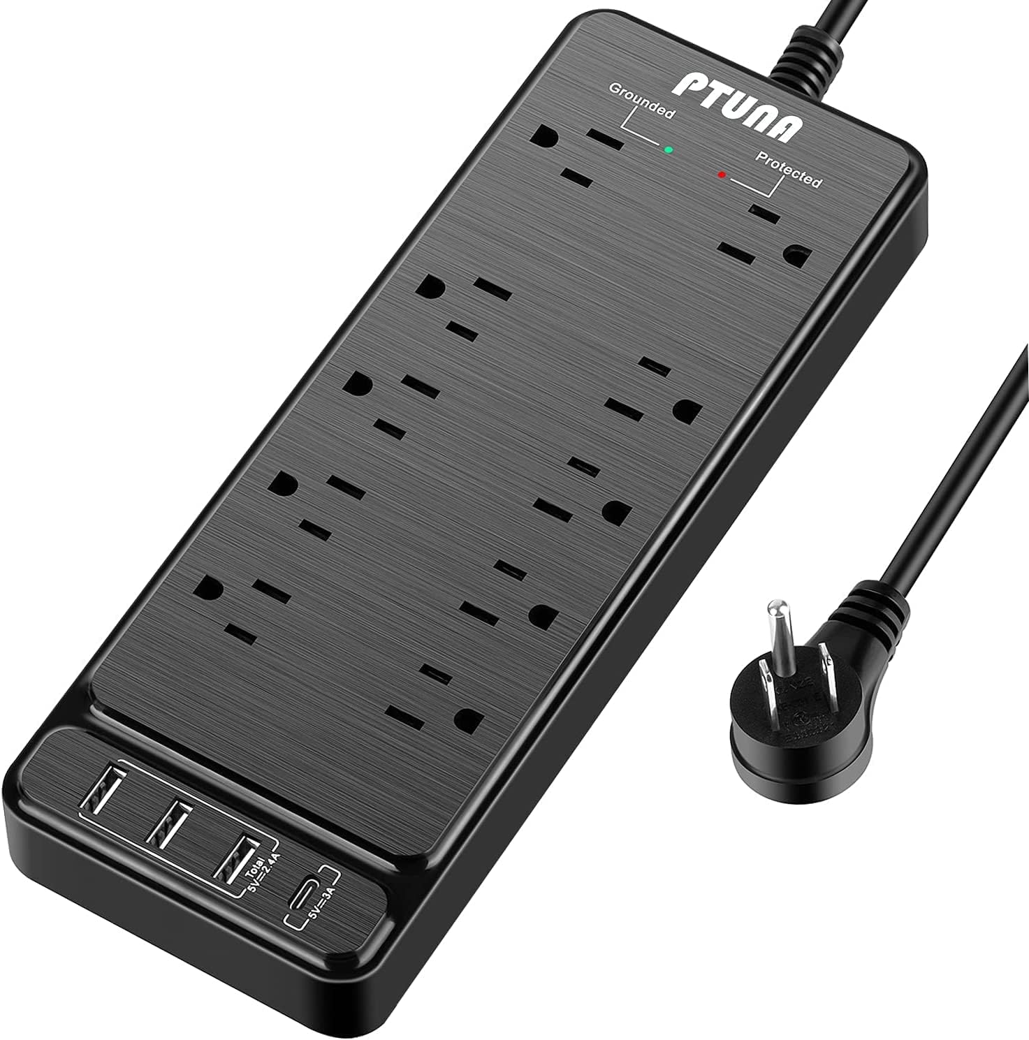 Power Strip, Surge Protector with 10 Outlets and 4 USB