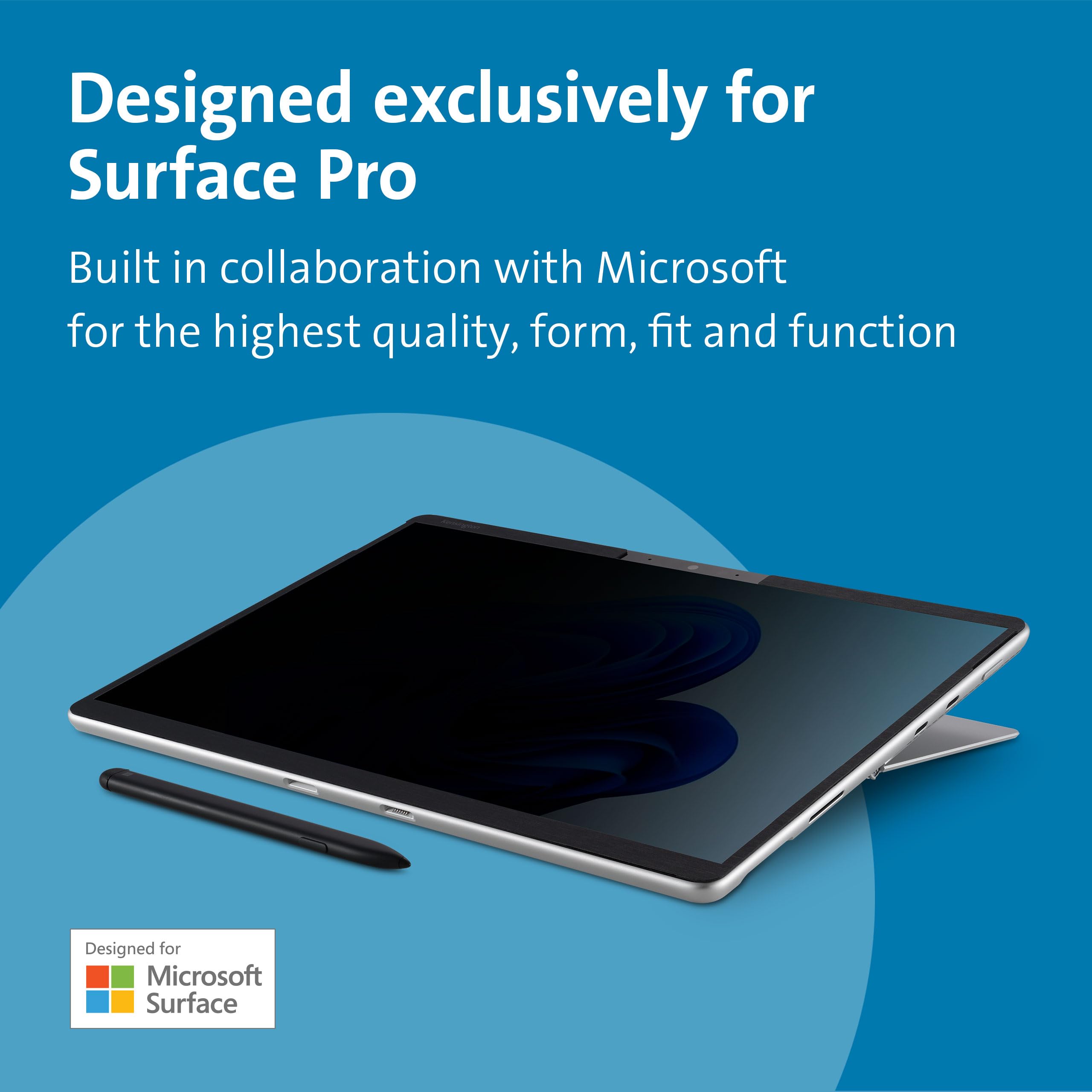 Kensington MagPro Elite Filtro Magnético de Privacidad para Pantallas Microsoft Surface Pro 8 con Reducción de Reflejos y Luz Azul
