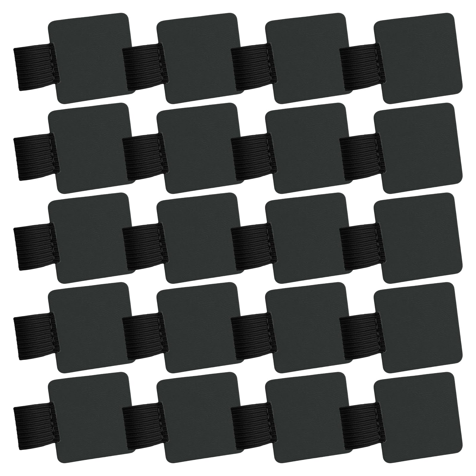 Limtula 20Pcs Adhesive Pen Rings Elastic Holder for Notebook Clipboard Loop Leather