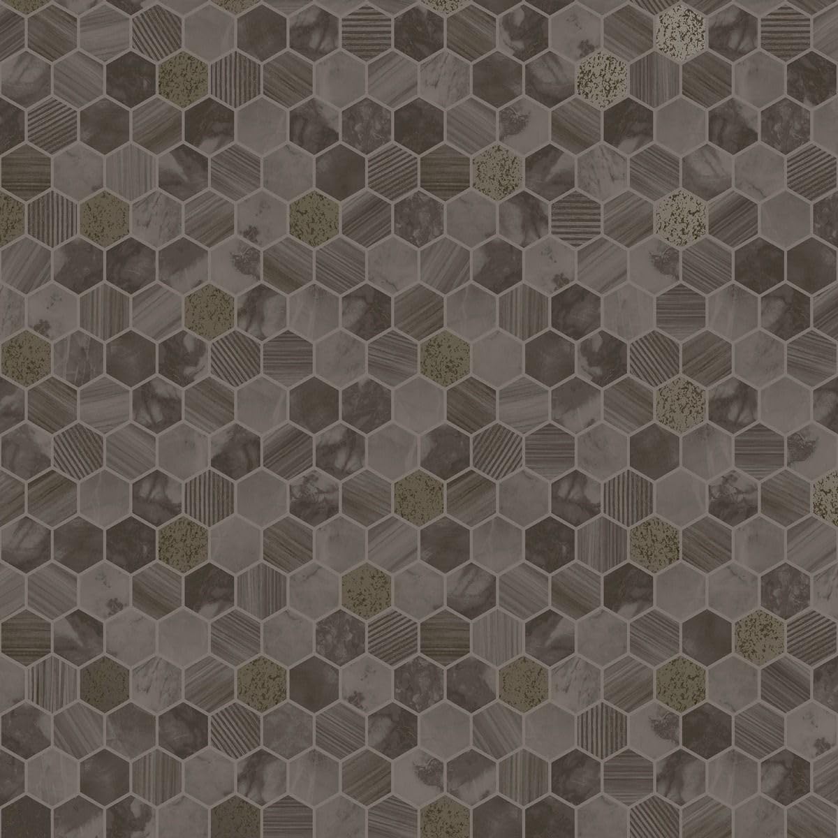 Holden Décor Hexara Tile Wallpaper - Bronze