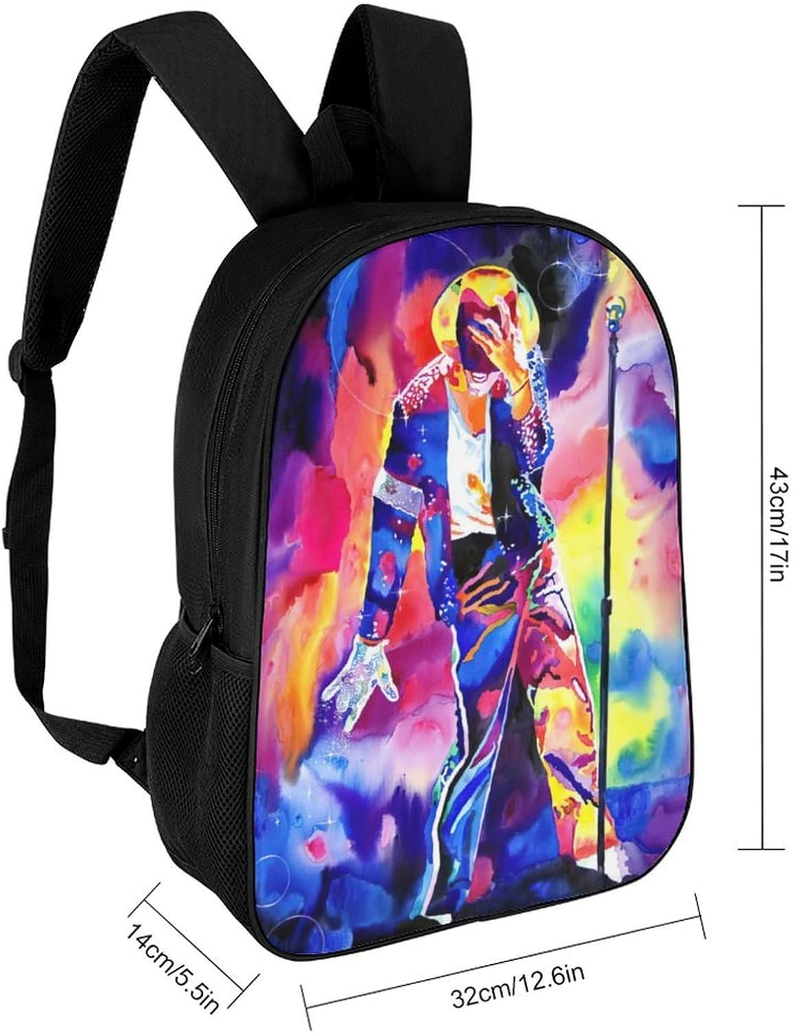 Casual Backpack 3D Print Backpacks Fashion Travel Bag 17in Daypack Laptop Backpack (Pattern-8, 16.9x 12.6 x5.5 inches)