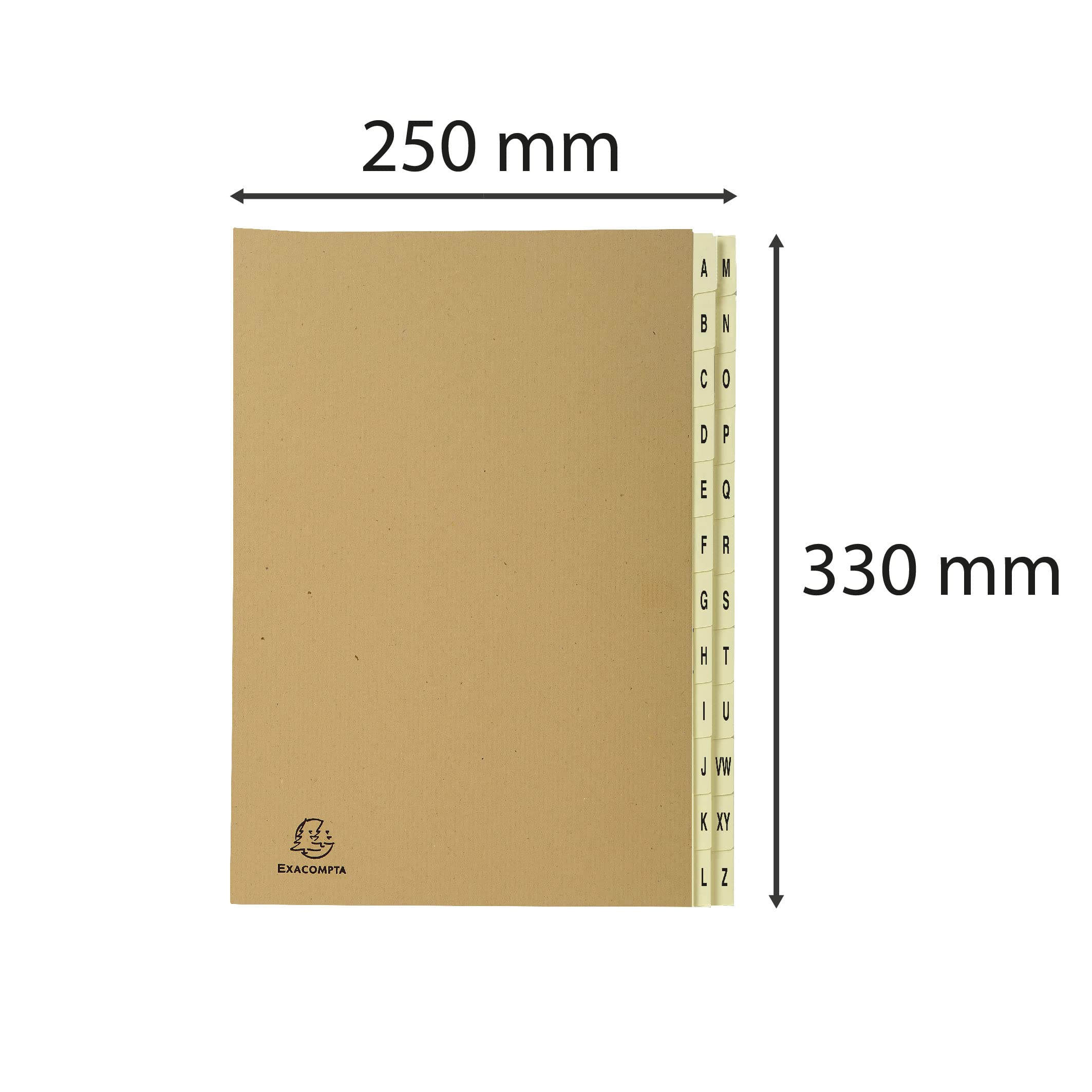 Exacompta Ref 22229E - Archivador multiparte (25 x 33 cm, para documentos de tamaño A4, pestañas impresas de la A a la Z, lomo expandible, cubierta gruesa de tarjeta, certificado Blue Angel)