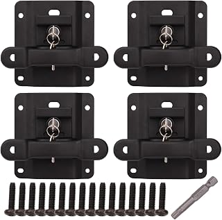 Citumo Pack of 4, Box Link Tie Down Anchors & Bed Load Hook Reinforcement Panel Compatible for F150 F250 F350, Replaces for FL3Z-9928408-AB FL3Z-99000A64-B