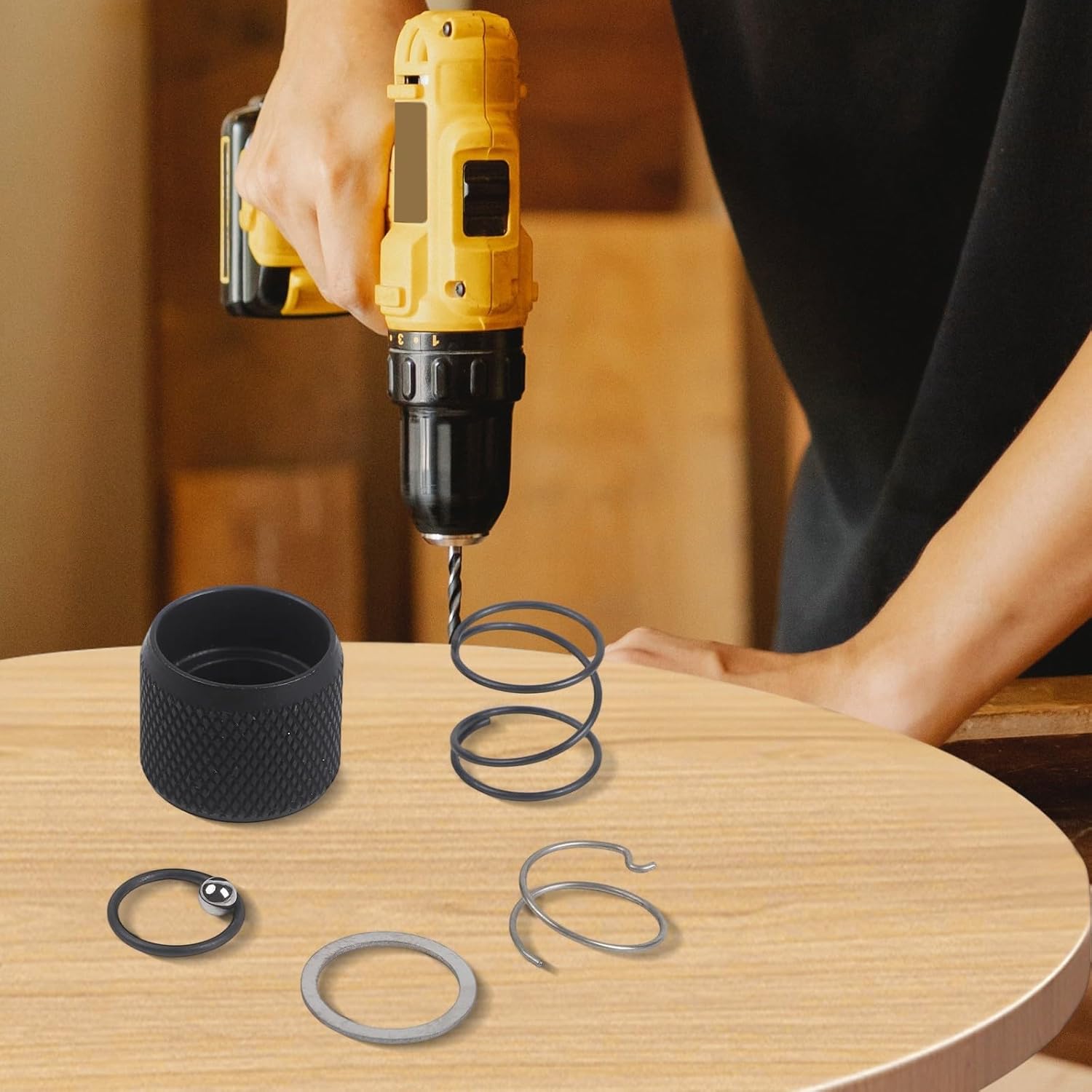 For Impct Driver Bit Holder Chuck Repair DCF885L2 DCF885M2 DCF886, Impct Driver Kit Replacement, Includes Sleeve Spring And Steel Ball