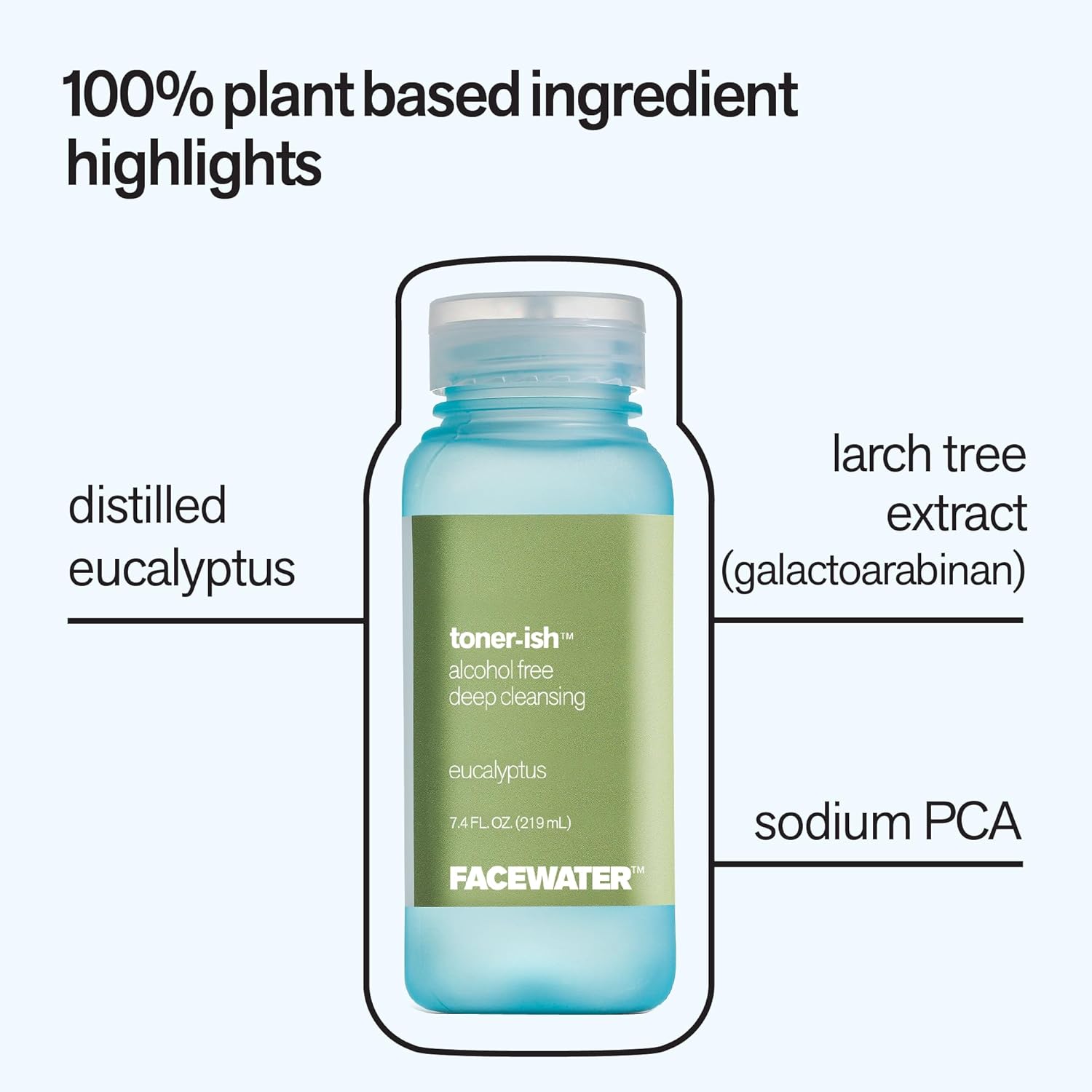 Facewater Toner-ish Deep Cleansing Eucalyptus Alcohol Free Toner - Image 2