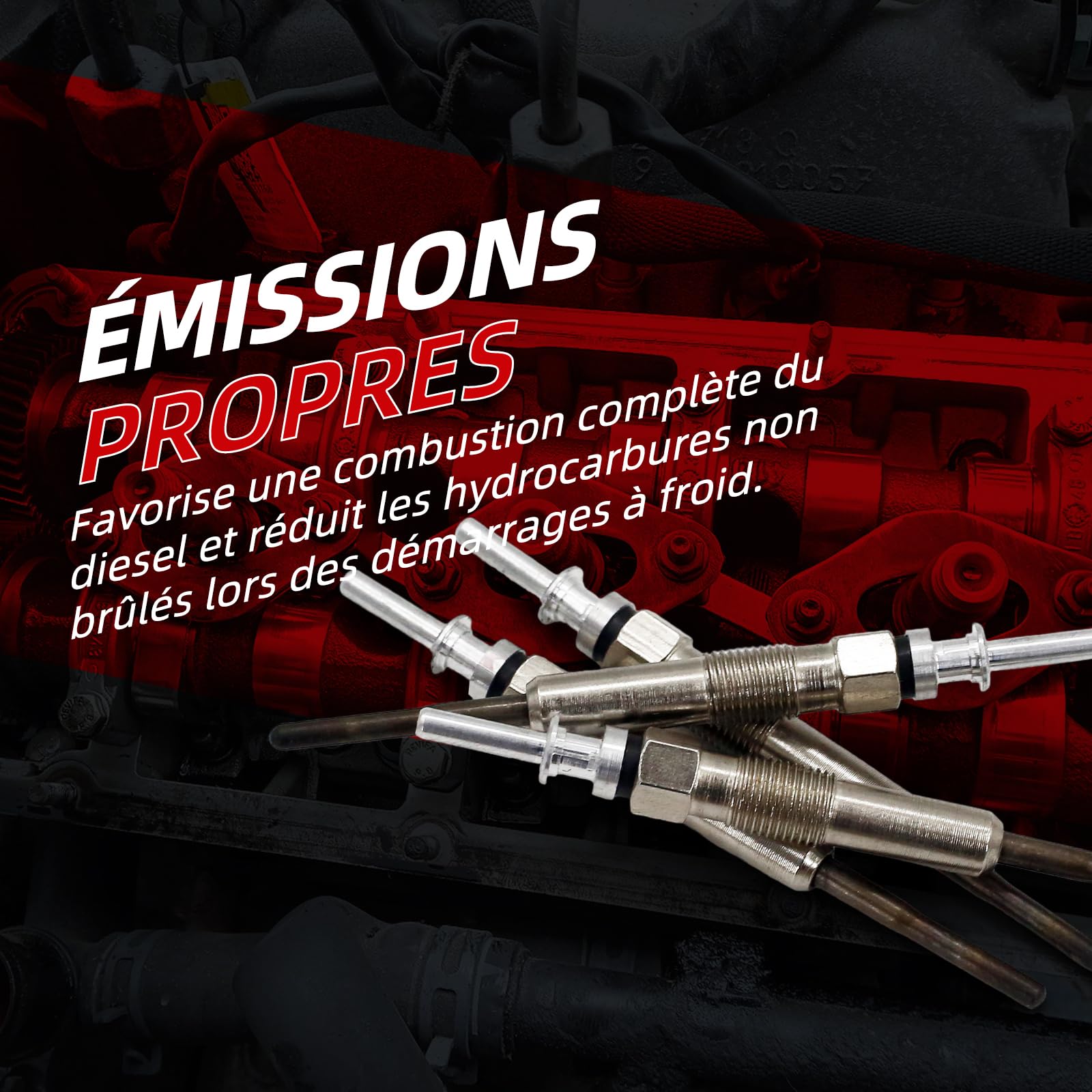 Lot de 4 bougies de préchauffage pour B-M-W Série 1 E87 Série 3 E46 E90 Série 5 E60 X3 E83 d M47 Numéro de pièce : 0250402002