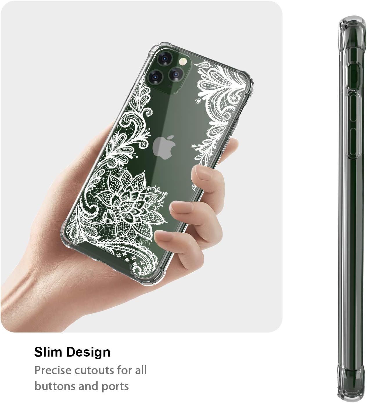 Cutebe Case for iPhone 11 Pro Max, Shockproof Series Hard PC+ TPU Bumper Protective Case for iPhone 11 Pro Max 6.5 Inch White