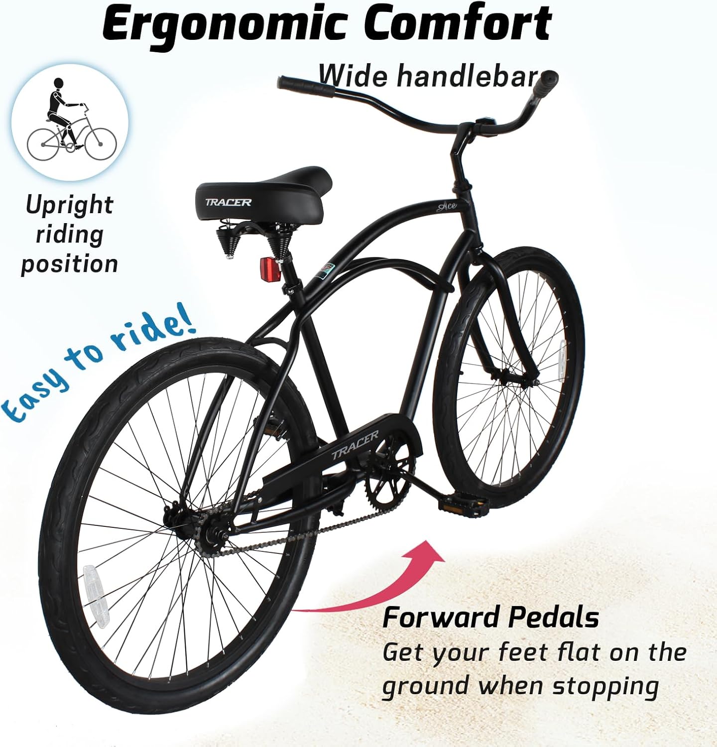 Tracer ACE 26-Inch Mens and Womens Beach Cruiser Trinidad and