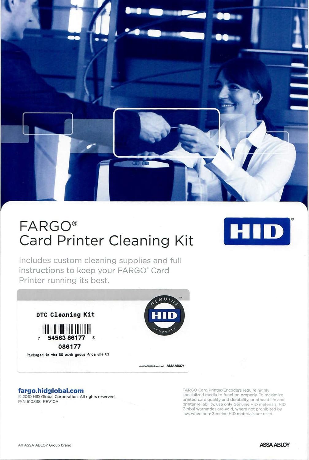 Card Imaging Cleaning Kit 86177 for DTC 1000, 1250e, 1500, 4250e, 4500e, C30, C50 Printers