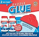 MasterPieces – Puzzle Glue with Wide Plastic Spreader, Easy to Apply, Dries Quick and Clear, Protects Finished Jigsaw Puzzles, Water-Soluble, 2 Pack, 5 oz Each