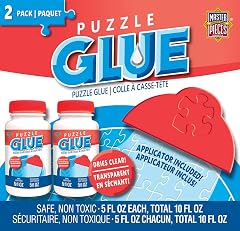 MasterPieces Puzzle Glue with Wide Plastic Spreader Easy to Apply Dries Quick and Clear Protects Finished Jigsaw Puzzles