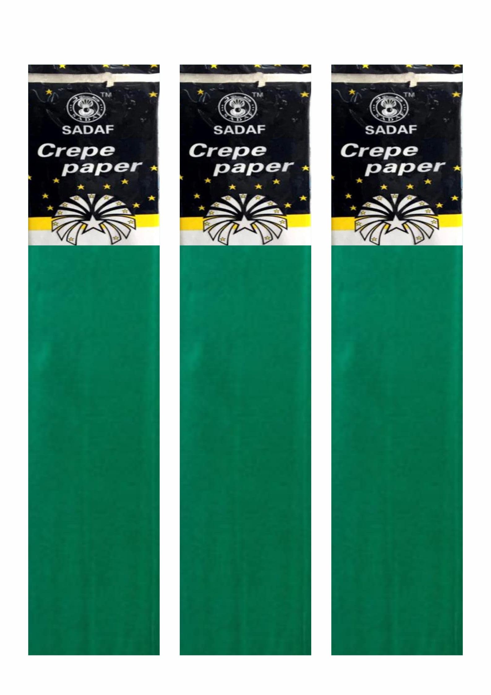 Crepe Paper For Art Dark Green Colour 50x200cm Size (Pack of 3)